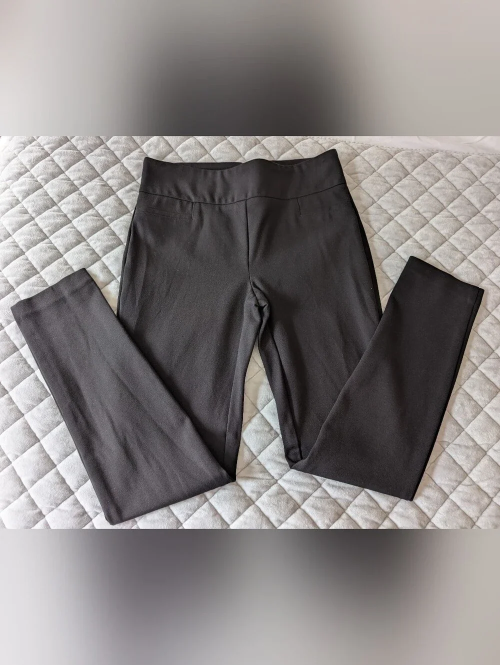 NEW Dalia Slim Straight Pull On Pants, Black, Size Small